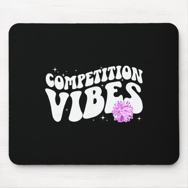Mousepad Dia de Competição de Cheer Vibes Dia de Comp de Ch (Frente)