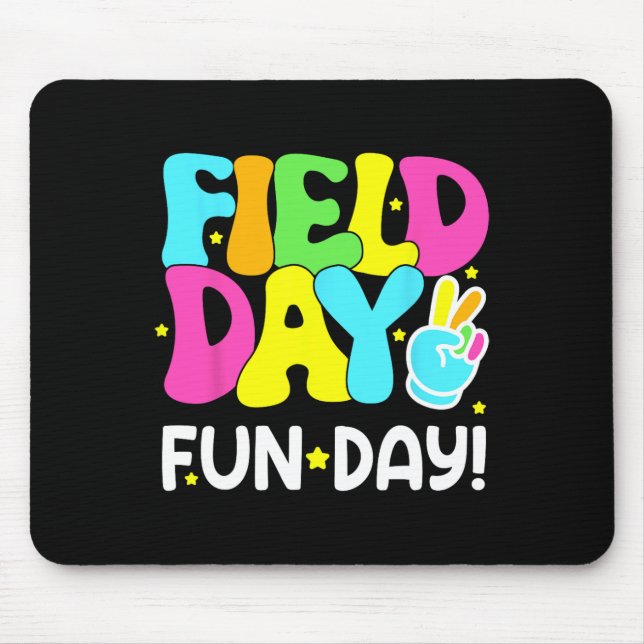 Mousepad Dia de Diversão do Campo Infantil no Dia Passado d (Frente)