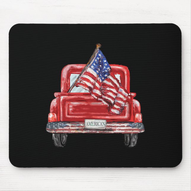 Mousepad Dia de Independência de Bandeira Americana de 7 de (Frente)