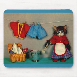 Mousepad dia de lavagem para o gatinho de mesa RPPC
