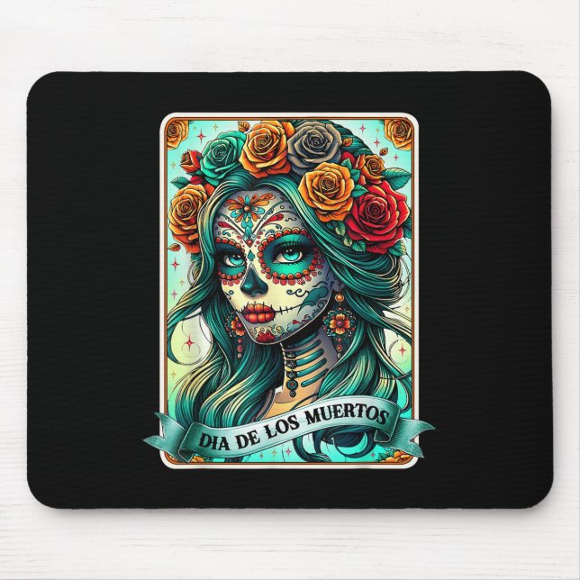 Mousepad Dia De Los Muertos Rosa Dia Da Mulher De (Frente)