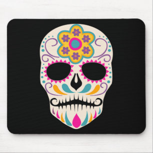 Mousepad Dia De Los Muertos Sugar Crânio Espanhol Dia Do Mo