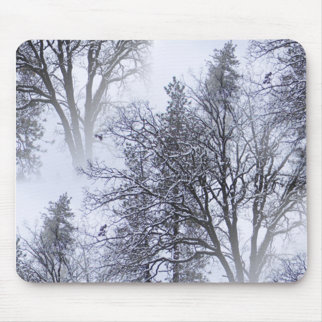 Mousepad Dia de neve nas árvores... (Frente)