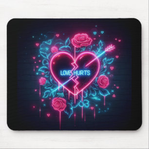 Mousepad Dia de os namorados Ama Machuca Neon Heart
