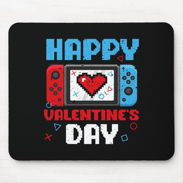 Mousepad Dia de os namorados Controller Video Game Hearts B (Frente)