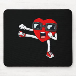 Mousepad Dia de os namorados Coração Karate Kick Divertimen