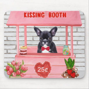 Mousepad Dia de os namorados de Buldogue Francês Beijando B