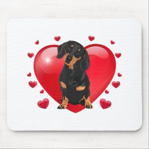 Mousepad Dia de os namorados Gif Afastado Mãe Cão L