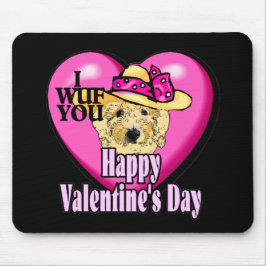 Mousepad Dia de os namorados Goldendoodle
