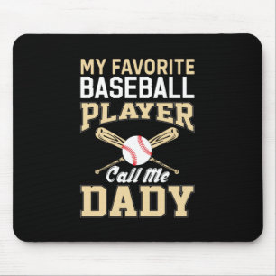 Mousepad Dia de os pais Baseball Player Me Chame Pai