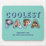 Mousepad Dia de os pais de Fotografia Personalizada da Famí<br><div class="desc">Presente personalizado de Dia de os pais para o seu pai para celebrar o Dia de os pais. Quer seja para um novo papai, padrasto, pai antigo e clássico, ou pai a ser, a função de texto personalizada vai fazer você se cobrir. Você pode mudar o texto para o texto...</div>