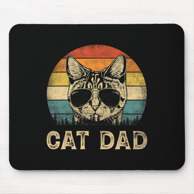 Mousepad Dia de os pais de Pai do Cat Pai (Frente)