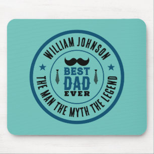 Mousepad Dia de os pais do Melhor Pai Alguma Vez Vintage no