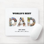 Mousepad Dia de os pais do pai de Colagem de Fotografias An<br><div class="desc">Celebre os momentos especiais com seu pai com este design de Colagem de Fotos do Pai. Esta design personalizável é perfeita para criar um presente personalizado e sincero para a celebração de Dia de os pais e aniversário. Artesanato uma bela colagem com a palavra PAI, apresentando momentos queridos, criando uma...</div>