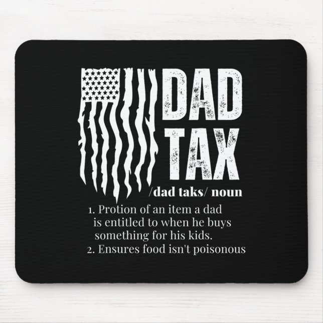 Mousepad Dia de os pais Engraçado com Definição de Imposto (Frente)
