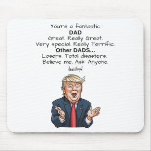 Mousepad Dia de os pais Engraçado Presente Donald Trump Mo