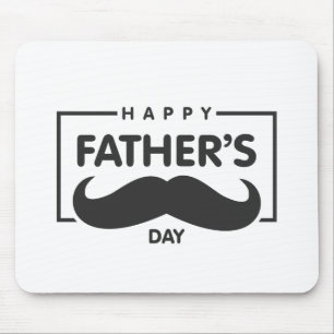 Mousepad Dia de os pais feliz bigode Pad do mouse