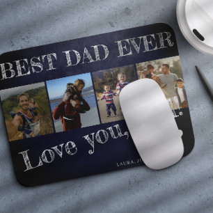 Mousepad Dia de os pais foto colagem melhor pai personaliza