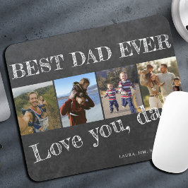 Mousepad Dia de os pais foto colagem melhor pai personaliza
