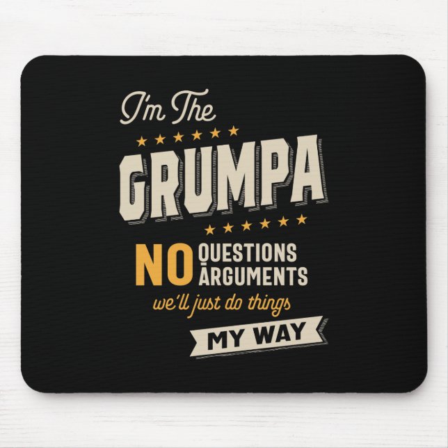 Mousepad Dia de os pais Grumpa Way Funny Grandpa (Frente)