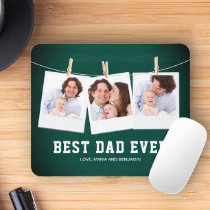 Mousepad Dia de os pais Melhor Colagem de Fotografias Eve