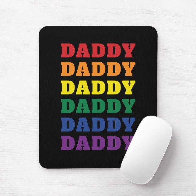 Mousepad Dia de os pais Orgulho gay Pai LGBTQ (Com mouse)
