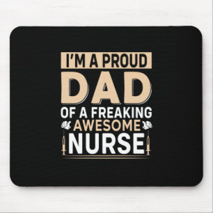 Mousepad Dia de os pais Orgulhoso Pai De Uma Enfermeira
