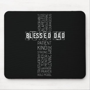 Mousepad Dia de os pais Pai Cruzado Bênção Cristão