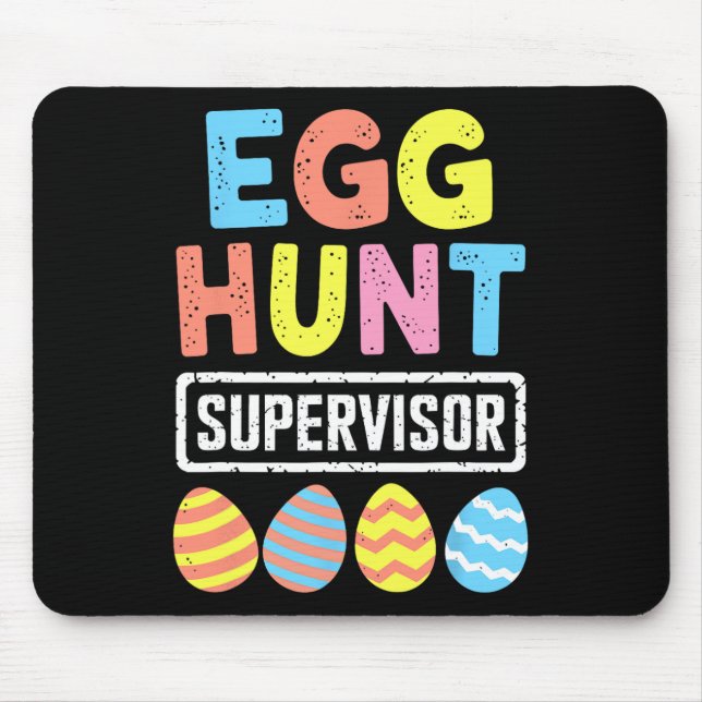 Mousepad Dia de Páscoa de Coelhinho com Supervisor de Caça- (Frente)