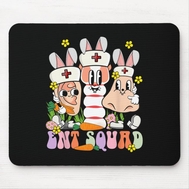 Mousepad Dia de páscoa Otolaringologia Encontra Enfermeira  (Frente)