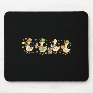 Mousepad Dia de Patrick, Ganso Engraçado, Trevo, Camiseta P