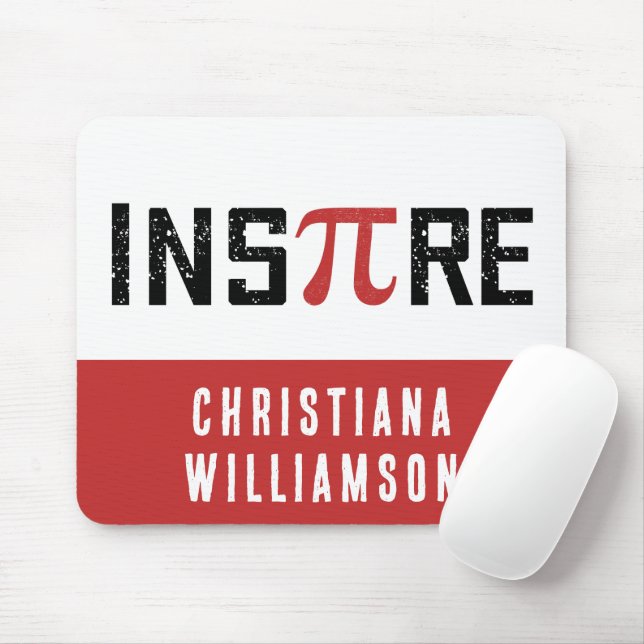 Mousepad Dia de Pi InsPire Personalizado | Presentes de Mat (Com mouse)