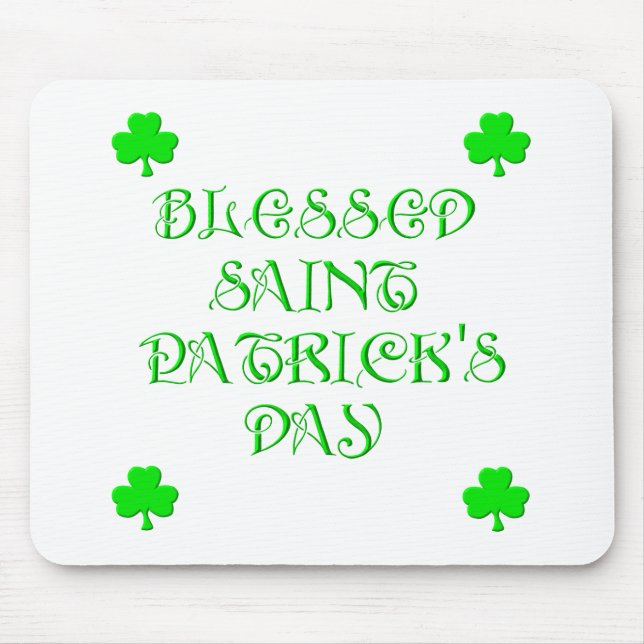 Mousepad Dia de São Patrício Abençoado (3) (Frente)