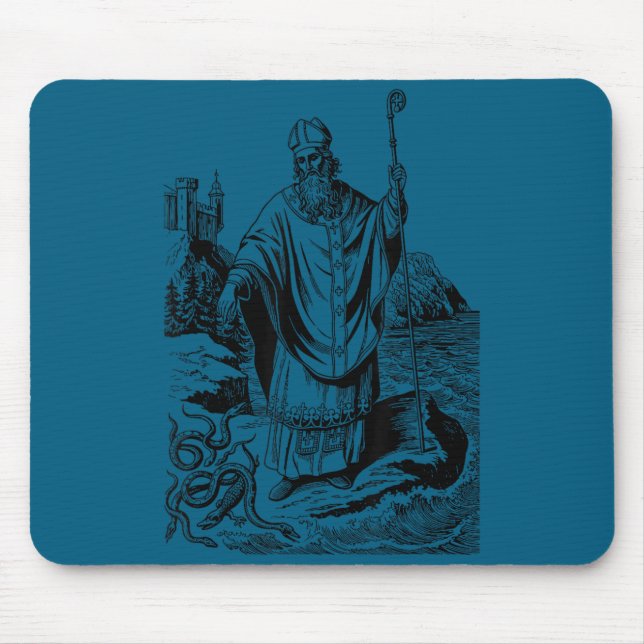 Mousepad Dia de São Patrício católico cobras (Frente)