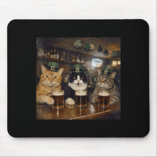Mousepad Dia de São Patrício, dia dos gatos engraçados bebe