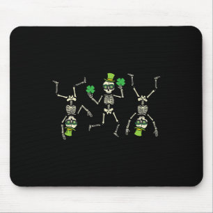 Mousepad Dia de São Patrício Esqueletos Irlandeses Homens S