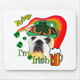 Mousepad Dia de São Patrício Inglês Bulldog