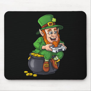 Mousepad Dia de São Patrício Leprechaun Video Game Controll