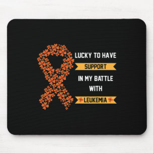 Mousepad Dia de São Patrício Quatro Leucemia Laranja De Pel