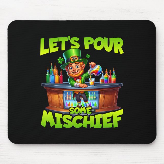 Mousepad Dia de São Patrício Vamos Derramar Algum Travessur (Frente)