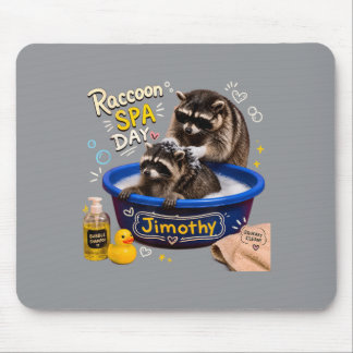 Mousepad Dia de Spa do Guaxinim Jimothy Banho de Espuma Fof