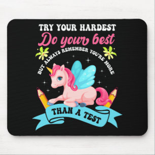 Mousepad Dia de Teste de Camisa do Unicórnio