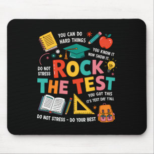 Mousepad Dia de Teste Divertido Professor Aluno Teste Te