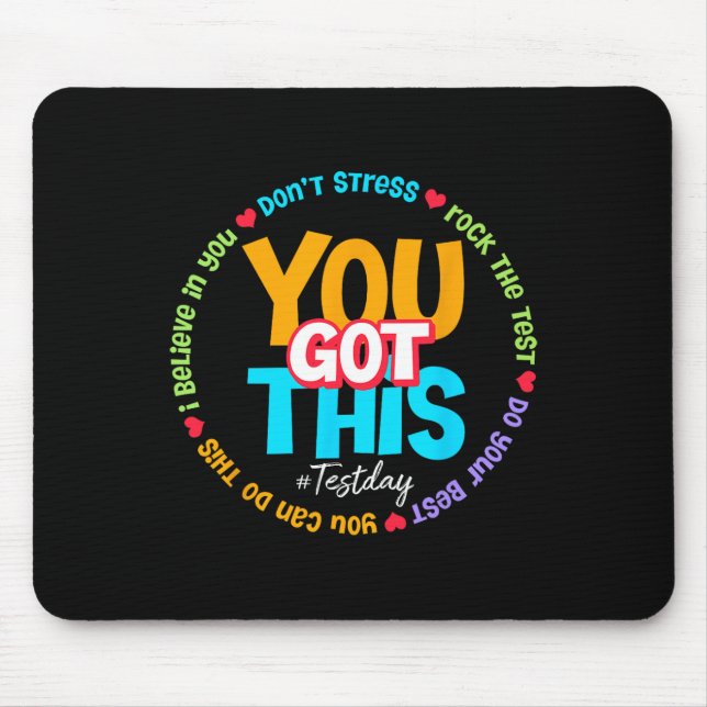 Mousepad Dia de Teste Rock O Teste Dia de Teste do Professo (Frente)