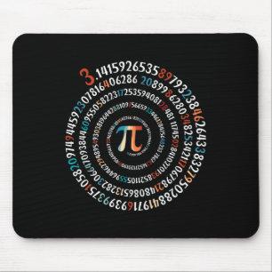 Mousepad Dia Divertido do Pi 3.14 Símbolo Pi Espiral Número