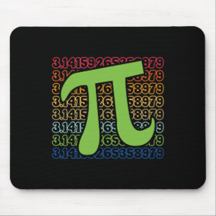 Mousepad Dia Divertido do Pi 3.14 Símbolo Pi Espiral Número