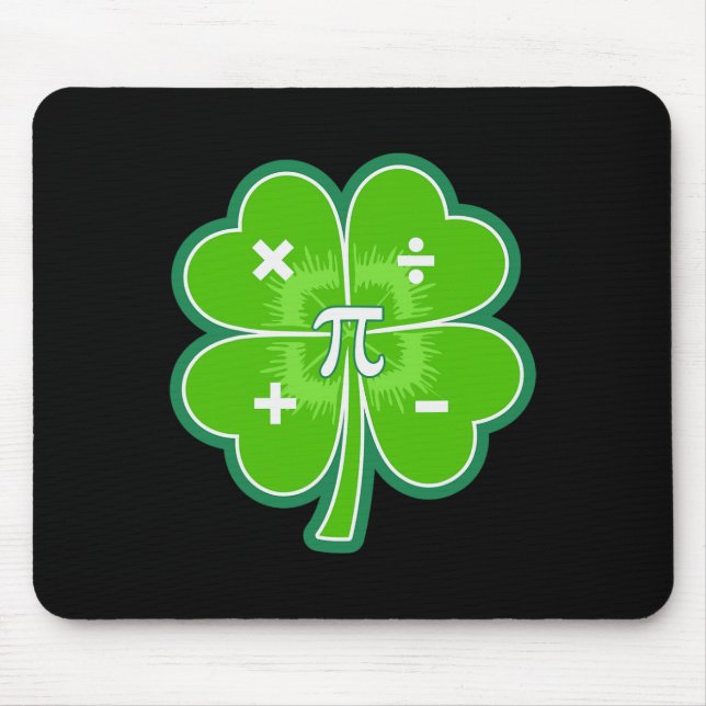 Mousepad Dia Divertido do Pi Matemática Dia de Patricks Sor (Frente)