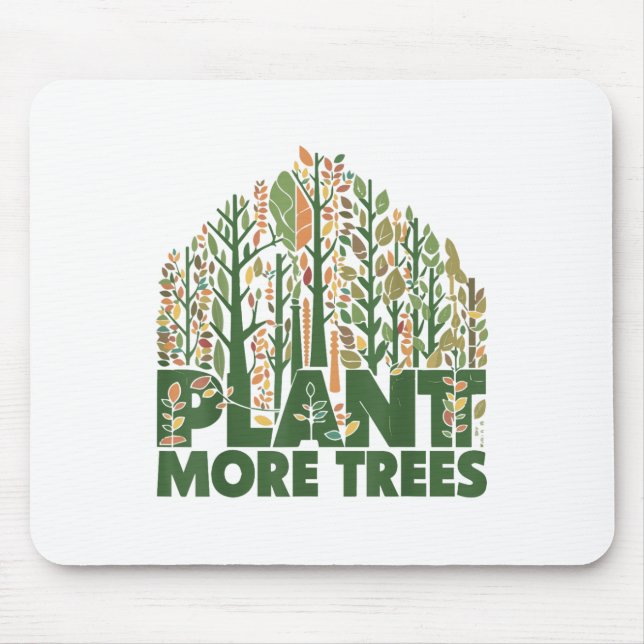 Mousepad Dia do Árvore Planta Mais Árvores Chegam Dia do Te (Frente)