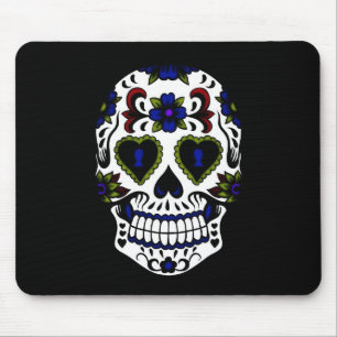 Mousepad Dia do Grunge do azul inoperante & vermelho