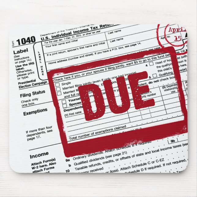 Mousepad Dia do Imposto (Frente)